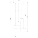 Globo 21000-3HN Pendel-Deckenleuchte Annika 3x25W | E27 - schwarz, nickel