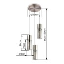 Globo 21000-3HN Pendel-Deckenleuchte Annika 3x25W | E27 - schwarz, nickel