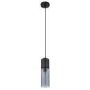 Globo 21000HB Pendel-Deckenleuchte Annika 1x25W | E27 - schwarz, rauchfarben