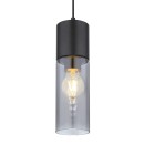 Globo 21000HB Pendel-Deckenleuchte Annika 1x25W | E27 - schwarz, rauchfarben
