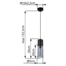 Globo 21000HB Pendel-Deckenleuchte Annika 1x25W | E27 - schwarz, rauchfarben