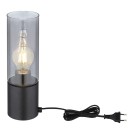 Globo 21000TB Tischleuchte Annika 1x25W | E27 - Tastschalter, schwarz, rauchfarben
