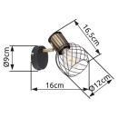 Globo 54013-1 Wandleuchte Argusto 1x40W | E27 - schwarz