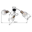 Globo 54013-3 Deckenleuchte  Argusto 3x40W | E27 - schwarz