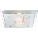 Globo 48092-2 Deckenleuchte Ballerina I 2x60W | E27 - chrom, satiniertes Glas