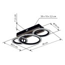 Globo 67360D3 LED Deckenleuchte BLEVINS  | 21W integrierte LED-Quelle | 1210lm | 3000/4000/6000K