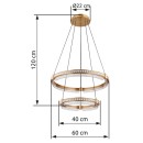 Globo 67196-78H LED Pendelleuchte BLONDIE  | 78W integrierte LED-Quelle | 4134lm | 2700-6500K