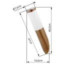 Globo 3158SW Außenwandleuchte mit Bewegungssensor Jaicy 1x15W | E27 | IP44 - Holz, opal