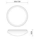 Globo 41764-12 LED-Deckenleuchte Bruno 1x12W | 530lm | 3000-4500-6000K - opal, schwarz, braun
