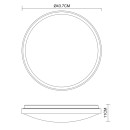Globo 41764-24 LED-Deckenleuchte Bruno 1x24W | 1000lm | 3000-4500-6000K - opal, schwarz, braun