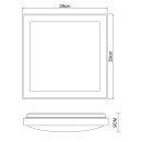 Globo 41764-24Q LED-Deckenleuchte Bruno 1x24W | 1020lm | 3000-4500-6000K - opal, schwarz, braun