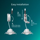 Philips 8721103037954 LED Einbauleuchte Cilantro  | 5W integrierte LED-Quelle | 550lm | 4000K | weiß