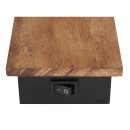 Globo 54307-1W Wandleuchte Claude 1x40W | E14 - schwarz, Holz, rauchig