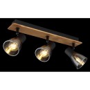 Globo 54307-3W Claude 3x40W | E14 - schwarz, Holz, rauchig