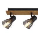 Globo 54307-3W Claude 3x40W | E14 - schwarz, Holz, rauchig