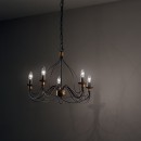 Ideal Lux 057194 Pendelleuchte 8x40W Corte Ruggine | E14