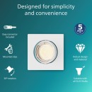 Philips 8720169392663 Einbaurahmen Peridot  GU10 | weiß