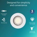 Philips 8720169392724 Einbaurahmen Peridot  GU10 | weiß