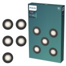 Philips 8721103037152 Set von Einbauleuchten Peridot GU10 | schwarz