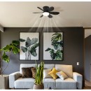 Globo 03625S LED Ventilator mit Licht DELORES | 5W integrierte LED-Quelle | 350lm | 2700-6500K | Ventilator | schwarz | matt