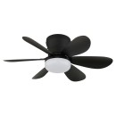 Globo 03625S LED Ventilator mit Licht DELORES | 5W integrierte LED-Quelle | 350lm | 2700-6500K | Ventilator | schwarz | matt