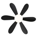 Globo 03625S LED Ventilator mit Licht DELORES | 5W integrierte LED-Quelle | 350lm | 2700-6500K | Ventilator | schwarz | matt