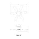 Globo 03625S LED Ventilator mit Licht DELORES | 5W integrierte LED-Quelle | 350lm | 2700-6500K | Ventilator | schwarz | matt