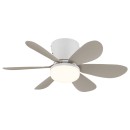 Globo 03625SA LED Ventilator mit Licht DELORES | 5W integrierte LED-Quelle | 350lm | 2700-6500K | Ventilator | weiß | matt