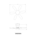 Globo 03625SA LED Ventilator mit Licht DELORES | 5W integrierte LED-Quelle | 350lm | 2700-6500K | Ventilator | weiß | matt