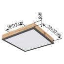 Globo 416080WD1 LED-Deckenleuchte Doro 1x12W | 800lm | 3000K - braun, schwarz, opal