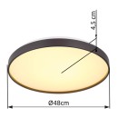 Globo 41262-24 LED Deckenleuchte ECLYPSE  | 24W integrierte LED-Quelle | 1400lm | 3000K
