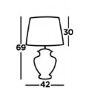Searchlight EU8531SM TABLE Lampe 1xE27