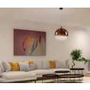 Italux PND-8332-300 CP-Pendelleuchte Namelo 1x60W | E27 - matt schwarz, chrom