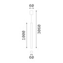 Ideal lux 352251 Pendelleuchte LOOK  GU10 | Seilleuchte | schwarz