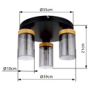 Globo15557-3D Finca 3x40W | E27 - schwarz, Holz, Rauch