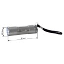 Globo 31903 LED Taschenlampe Flashlight 9x0,07W | 43lm | 6000K - inklusive 3 AAA-Batterien, Aluminium, silber