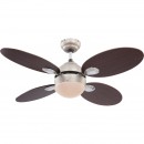 Globo 0318 Deckenleuchte mit Ventilator Wade 1x60W | E14 - Zugschalter
