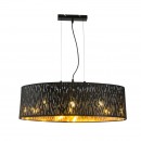 Globo 15264H2 Pendelleuchte Tuxon 3x60W | E27 - schwarz, gold