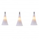 Globo 15307-3 Pendelleuchte Katta 3x40W | E14 - Nickel matt, opal