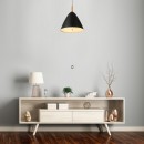 Globo 15325B Pendelleuchte Pura 3x60W | E27 - Zugschalter, schwarz