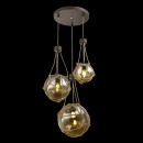 Globo 15859-3H Pendelleuchte Tiko 3x25W | E27 - Rost, braun