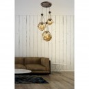 Globo 15859-3H Pendelleuchte Tiko 3x25W | E27 - Rost, braun