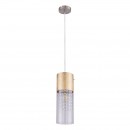 Globo 15908-1G Pendelleuchte Wemmo 1x60W | E27 - matt Nickel, gold