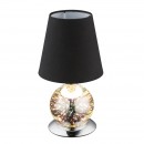 Globo 24133T LED Tischleuchte Elias 1x40W, 3W| E14 | 30lm | 3000K - 3D-Effekt, Glas, schwarz