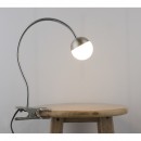 Globo 24134K LED Klemmleuchte Roslin 1x5W | 470lm | 3000K - flexibler Arm, Nickel, matt