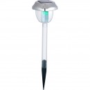 Globo 33080-3 LED Solarleuchte Solar 1x0,06W | IP44 | RGB - Erdspieß, Farbwechsler - 2 Stufen, Set mit 3 Leuchten, transparent