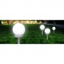 Globo 33770-3 LED Außen Solarleuchte 1x0,06W | IP44 - Erdspieß, Set 3 Leuchten, weiß, silber