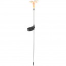 Globo 33942 LED Solar-Außenleuchte Solar 1x0,05W | IP44 - Blume, Erdspieß, Farbwechsler, Edelstahl, schwarz, transparent