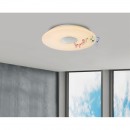 Globo 41329N LED Deckenleuchte Nicole 1x50W | 2600lm | 3000-6000K | RGB - Bluetooth, Lautsprecher, dimmbar, Fernbedienung, weiß opal