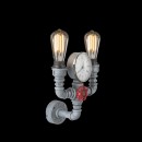 Globo 43001W2 Wandleuchte Bayuda 2x60W | E27 - grau